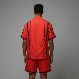 Artículo en Oferta: Conjunto de Camiseta de Manga Corta y Pantalones Cortos para Hombre con Logotipo Personalizado, Ropa Casual de Verano de Dos Piezas de Nailon para Hombre - Product Image 6