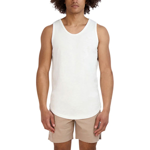Débardeur de sport respirant en tricot, style urbain, éco-responsable, pour hommes - 100% coton, vêtements de fitness, service OEM - Product Image 5