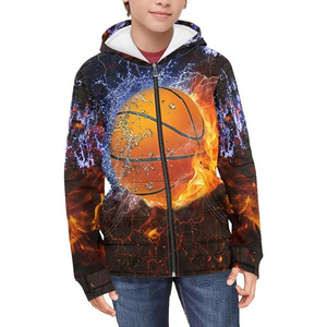 <span class=keywords><strong>Felpa</strong></span> con Cappuccio da Uomo con Stampa <span class=keywords><strong>Fiamme</strong></span> e Acqua, Vestibilità Regolare, Casual, in Maglia di Poliestere Felpato, Personalizzabile - Product Image 3