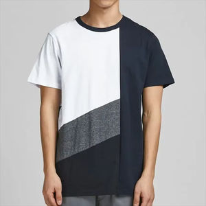 T-shirts pour hommes 100% coton, décontractés, à manches courtes, col rond, coupe ample, couleur unie, design uni. - Product Image 2