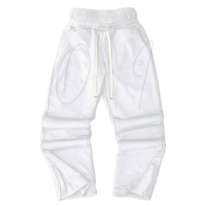 ชุดเซ็ตฮู้ดดี้ขายาวสีขาวแบบกำหนดเอง ชุดลำลองพร้อมโลโก้สั่งทำ ชุดวอร์ม 2 ชิ้น ผ้าฝ้ายฟลีซเนื้อนุ่ม น้ำหนักเบา - Product Image 4