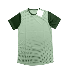 T-shirt à manches courtes pour homme, col rond, motif à pois, tricoté, respirant, coupe classique, style décontracté, 100% polyester - Product Image 3