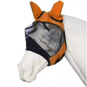 Breathable Full Face Quiet Ride <b>Mesh</b> Horse Fly Cover with Ears Protection Comfort Horse Face <b>Net</b> Prevent Bridle and Rein - Product Image 1