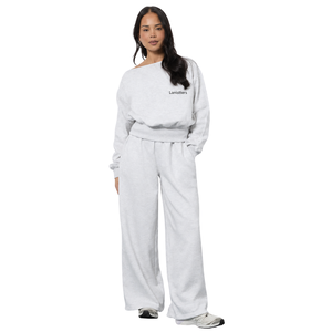 Women Oversize Crewneck Tracksuit Set Drop Shoulder Sweatshirt Wide Leg <b>Trouser</b> Relaxed Lounge Two Piece Casual Outfit Wholesale - Product Image 1