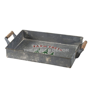 Plateau décoratif couleur argent motif renne pour Noël et autres événements, articles de cuisine pour la maison et l'hôtellerie, sublimation vierge - Product Image 2