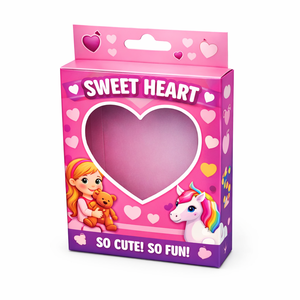 Custom Full Color Printed Toys Dolls Euro Slot Paper Boxes with Plastic <b>Window</b> - Product Image 6