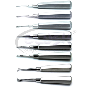 Juego de 8 Elevadores Dentales de Acero Inoxidable, Rectos y Curvos, para Extracción de Hueso y Tejido, Instrumento de Cirugía General de Alta Precisión - Product Image 5