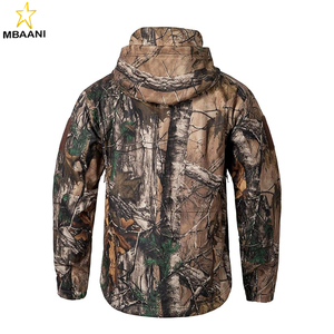 Men's <b>Camo</b> Quiet Hunting <b>Jacket</b> Waterproof Softshell Fleece Lined Camouflage Outdoor Hiking Fishing Coat - Product Image 2