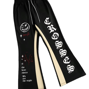 Pantalon de survêtement cargo Y2K pour femme, décontracté, ample, en molleton épais, taille élastique, jambe large, chaud, avec poches plates - Product Image 1