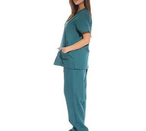 Uniformes Médicos para Enfermeras, Diseño 2026, Venta Caliente, Logotipo Personalizado, 3 Bolsillos, Uniformes para Personal de Hospital, Twill Spandex/Poliéster para Mujer - Product Image 3