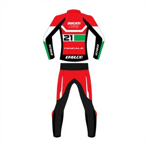 Traje de Motociclismo Rucati de Cuero Vacuno/Canguro, Mono de Carreras de Pista, Traje de Motociclista de Una Pieza con Protección OEM CE - Product Image 2