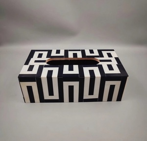 Attractive Design MDF Napkin Tissue <b>Box</b> With Resin Design Tissue Paper <b>Box</b> For Living Room Table Home decoration Accessories - Product Image 1