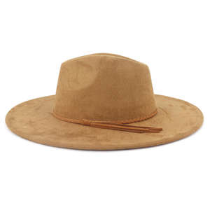 Chapeau Fedora en polyester tendance pour femmes et hommes, style classique, décontracté, à large bord, chapeau jazz - Product Image 4