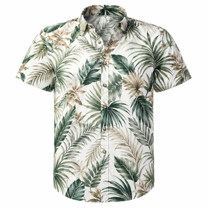 Men's Floral Hawaiian Beach <b>Shirt</b> Half Sleeve Regular Collar Soft Casual Summer <b>Resort</b> Wear with Custom Logo and Private Label - Product Image 4