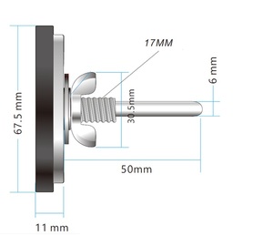 Thermomètre de barbecue dia 67 mm - Product Image 2