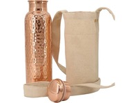 Ensemble de bouteilles en cuivre pour hôtels de luxe avec gobelet et flacon dorés, étanches, compatibles lave-vaisselle et micro-ondes, emballage en vrac