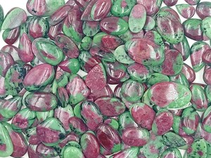 Cabujón de Rubí Zoisita Natural con Base Plana para Anillo o Colgante, Joyería Hecha a Mano, Suministro de Piedras Preciosas Sueltas, Lote al por Mayor - Product Image 4