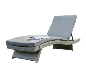 Chaise longue en rotin au design moderne, lit inclinable en osier pour l'extérieur du jardin, pour la cour de l'hôtel, l'entrepôt et le jardin. - Product Image 1