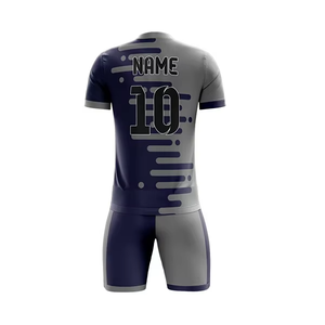 Ensemble d'uniformes de football personnalisés en Spandex/Coton avec impression par transfert thermique, motif uni, manches courtes, logo frontal, 280g - Product Image 2