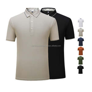 Diseño personalizado de los hombres al por mayor de polos de color sólido de manga corta de algodón de alta calidad barato transpirable Golf Polo camisetas para hombres - Product Image 1