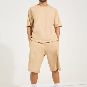 Conjuntos de pantalones cortos de dos piezas para hombre, conjuntos de pantalones cortos de verano para hombre, conjuntos de verano con logotipo personalizado, conjunto de verano para hombre, personalizado, ligero, de algodón - Product Image 4