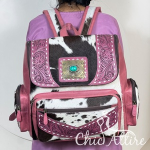 Sacs à dos pour femmes en cuir de vachette artisanal, faits à la main, avec pierre turquoise élégante et poignée souple, sacs de voyage, vente en gros d'usine - Product Image 1