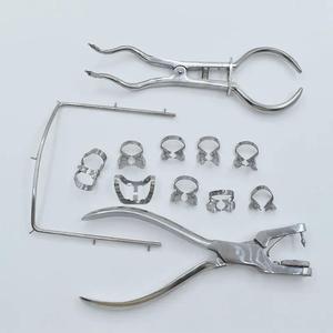 Professional Dental Rubber Dam Kit Complete Isolation System with Assorted <b>Clamps</b> Rubber Dam <b>Frame</b> Punch <b>Clamp</b> Forceps Tweezers - Product Image 5