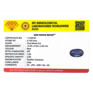 Premium Emerald Cut Natural Iolite (Neeli) 3.65 Carat Loose Gemstone for Fine Jewelry - Product Image 4