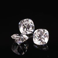 Moissanite en vrac taille coussin, couleur D, VVS1, cultivée en laboratoire, avec jeu de couleurs/effet de feu et certifiée par une tierce partie, pour la vente en gros
