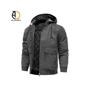 Chaqueta de Cuero de Alta Calidad para Hombre, Estilo Motero, Personalizada, Cortavientos, Impermeable, de Lona, para Invierno, Estilo Urbano y Elegante - Product Image 1