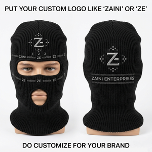 Balaclava en polyester et élasthanne de qualité supérieure 320 GSM, gris, multi-panneaux, respirant, masque facial, logo personnalisé par transfert thermique - Product Image 5