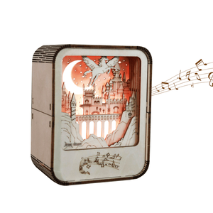 Puzzle 3D in Legno Music Park, Kit Modellismo Fai-da-Te, Carillon Educativo con Luce Notturna, Regalo per Compleanno e Natale - Product Image 1