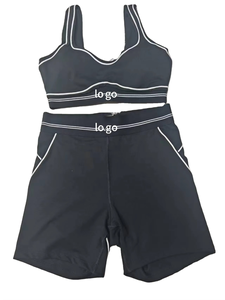 Conjunto de 2 Piezas de Shorts de Yoga Personalizados de Tallas Grandes, Estilo Europeo Americano, Más Vendidos, Transpirables, con Estampado, de Secado Rápido, Ecológicos y de Cintura Alta - Product Image 2