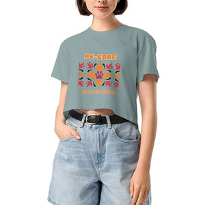 Comfortable <b>Top</b> Trendy Lightweight Regular Slim Best Design <b>High</b> Soft Crew Neck Fashion Casual Street Wear Summer Women Crop <b>Top</b> - Product Image 1