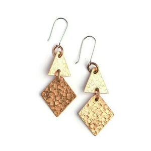 Aros redondos de latón hechos a mano, joyería para mujer, los más vendidos, ligeros - Product Image 2