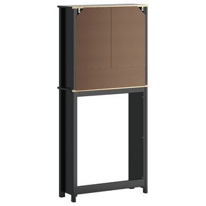 Mobile lavatrice in legno massello BERG nero 29.9 \ "x10.6 \" x64.8 \ "mobili da bagno - Product Image 6
