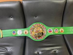 WBC <b>World</b> Champion Boxing Belt Green Leather <b>Material</b> Durable Unisex Martial Arts Equipment - Product Image 5