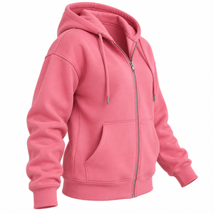 Sweat à capuche zippé pour femme de haute qualité, en molleton épais, veste à capuche entièrement zippée, sweat à capuche décontracté personnalisé pour femme - Product Image 2