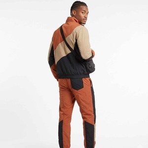 Conjunto de 2 piezas de pantalones deportivos softshell con cremallera personalizados para hombre, con ribetes y puños elásticos, chándal unisex de nailon con bloques de color y cortavientos. - Product Image 5