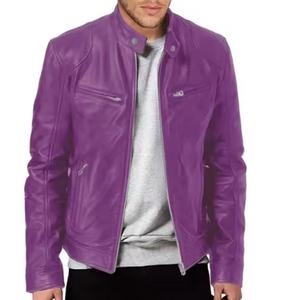 2026 Men's <b>punk</b> style leather <b>jacket</b> with motorcycle elements Stylish men's leather <b>jacket</b> with <b>punk</b> rock elements - Product Image 2