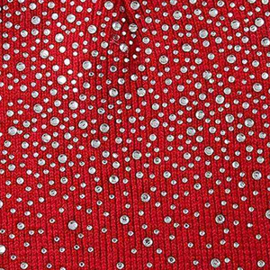 Sparkling Red Rhinestone Knit Beanie <b>Hat</b> Soft Stretch Thermal <b>Winter</b> Skull Cap for <b>Women</b> Stylish Outdoor Fashion Headwear - Product Image 6