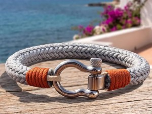 Premium Handwoven Leather & Cotton <b>Rope</b> <b>Bracelet</b> with Adjustable Knot Closure for Children's Cute Anniversary - Product Image 1