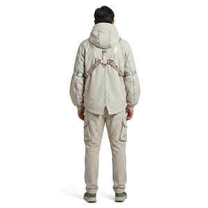 Ensemble de vêtements techniques pour hommes Exoshell, veste modulaire imperméable en nylon Ripstop 3 couches, pantalon cargo, harnais - Vente en gros - Product Image 2