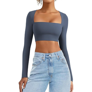 Unisex Biowash Super Soft Combed 100% Organic Cotton Solid Color Crop <b>T</b>-Shirt Appliques Hole Breathable Comfortable Eco-Friendly - Product Image 5