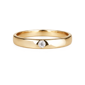 Art Deco 9K 10K 14K 18K Solid Gold DEF Color VS VVS Clarity IGI Certified Round Lab Diamond <b>Proposal</b> Band Stackable Promise <b>Ring</b> - Product Image 2