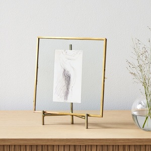 Luxurious Rectangular Metal Photo <b>Frames</b> <b>Wall</b> Hanging Art Decorate Handmade Brass Finish Digital Printing Vertical Display Decor - Product Image 6