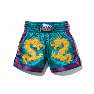 Conjunto de 4 Piezas de Jersey y Pantalones Cortos de Muay Thai para Hombre, para Artes Marciales Mixtas, Gimnasio, Entrenamiento, 100% Poliéster, Corte Ajustado - Product Image 1