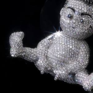 Hot Selling Moissanite <b>Pendant</b> Custom Font Rabbit <b>Bail</b> 925 Silver Iced Out Vvs Custom Moissanite <b>Pendant</b> - Product Image 5