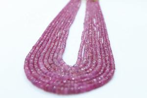 Collar de 8 Hilos de Rubí Mogok 100% Natural, Facetado en Forma de Rondelle de 4mm, Piedra Preciosa para Mujer, 17-21 Pulgadas - Product Image 5