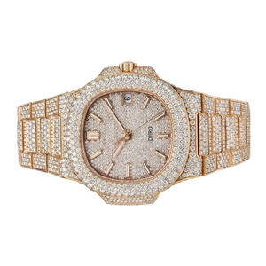 Reloj de Lujo para Hombre, Estilo Hip Hop, con Incrustaciones de Moissanita, Correa de Acero Inoxidable, Mecánico Analógico - Product Image 3